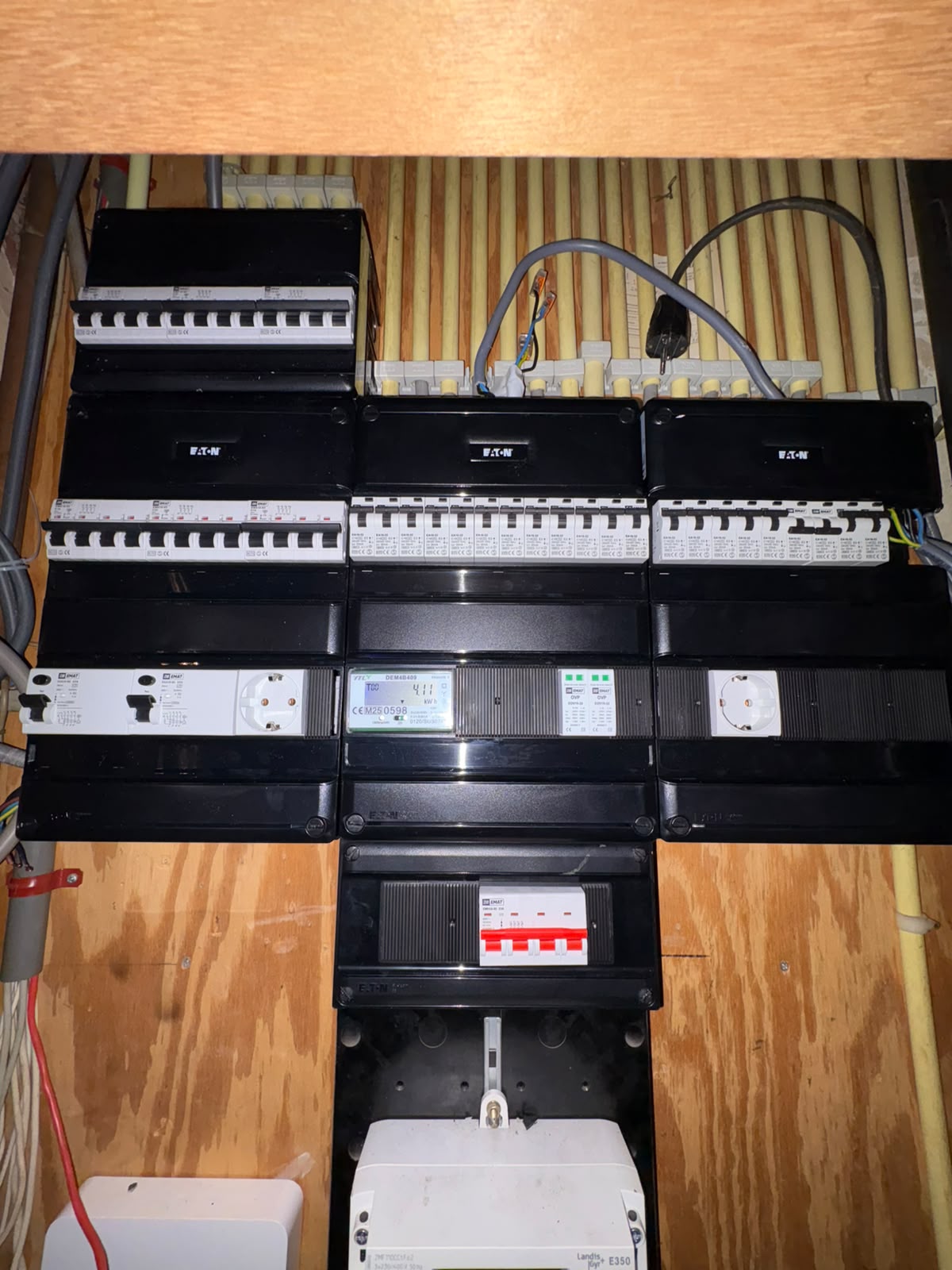 Moderne 3-fase Eaton groepenkast